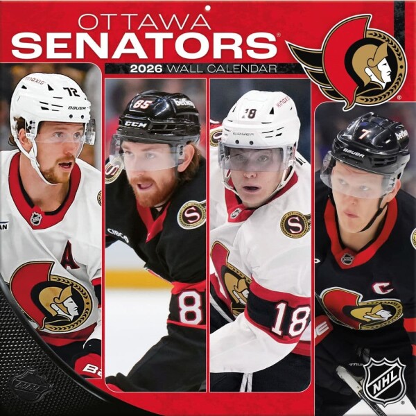 JF Turner Kalendář Ottawa Senators NHL 2026 Wall Calendar