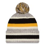 New Era Dětská zimní čepice Pittsburgh Steelers NFL Stripe Cuffed Knit Hat with Pom
