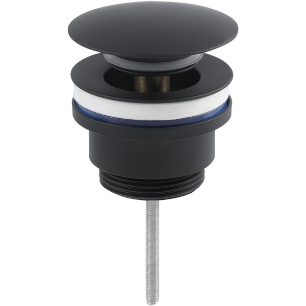 CERANO Umyvadlová výpusť - 5/4“ click-clack - univerzální - černá matná