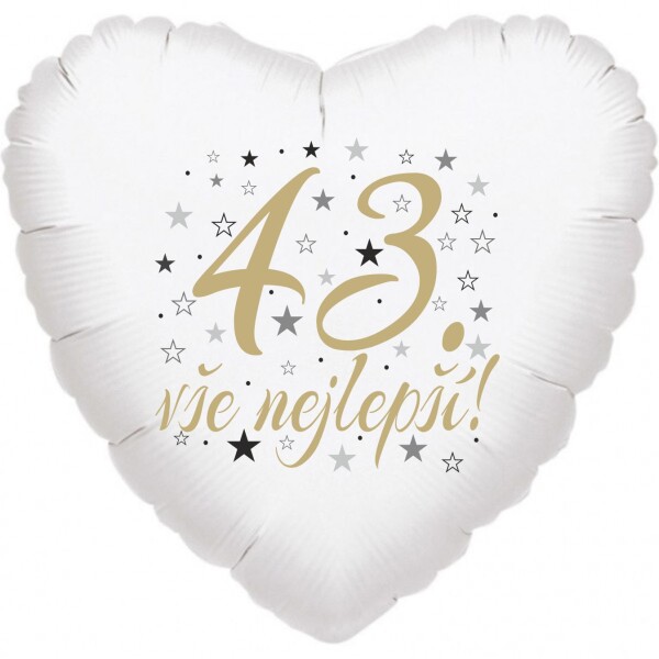 43. narozeniny balónek srdce Balonky.cz 43. narozeniny balónek srdce Balonky.cz