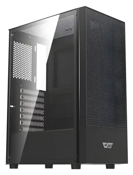 DarkFlash A290 černá / ATX / bez ventilátorů / 3x USB-A / průhledná bočnice / bez zdroje (A290 BLACK WITHOUT F)