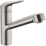 HANSGROHE - Focus M42 Dřezová baterie M4214-H150 s výsuvnou sprškou, sBOX, vzhled nerezu 71829800