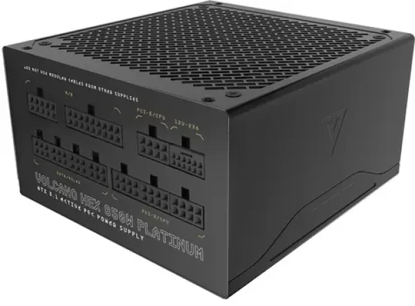 Modecom Volcano Hex 850W Platinum černá / Počítačový zdroj / 80 PLUS Platinum / modulární / ATX 3.1 / 14cm ventilátor (ZAS-MC-HEX-0850-PLAT)