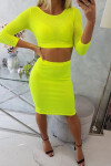 Dámský set 9084 Neon žlutá - K-Fashion UNI neon žlutá