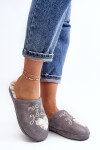 Lesklé dámské pantofle šedé Geraja 40