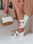 Dámské žabky na platformě PLATSIMA white FashionStreet ZY0758 40