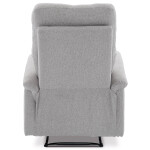Relaxační křeslo, manuální ovládání, světle šedá látka