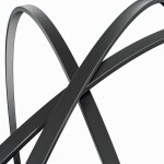 Erga Round, kulaté zrcadlo 70cm, černý rám, ERG-V01-ROUND-7070-BK