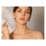 Náušnice Swarovski Elements Montanari modré - motýlek, Tmavě modrá