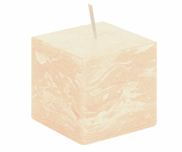 Svíčka kostka krémová rustikální 68/68/65 Gala kerzen Svíčka kostka krémová rustikální 68/68/65 Gala kerzen