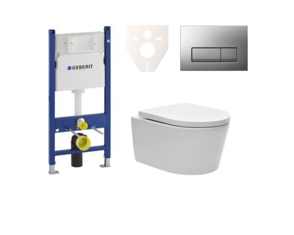 Cenově zvýhodněný závěsný WC set Geberit do lehkých stěn / předstěnová montáž + WC SAT Brevis SIKOGES7W8 SIKOGES7W8