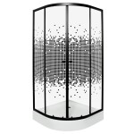 KERRA - Sprchový kout s vaničkou Pixel 80 (černý) 5907548117458