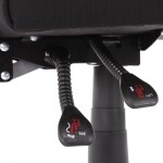 Kancelářská židle, potah černá látka a černá síťovina MESH, houpací mech. s aretací