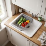 REA - Teleskopický odkapávač na dřez P14487A Grey HOM-09974