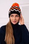 Dámská čepice Laila K283 black+neon orange UNI