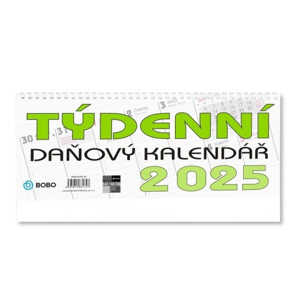 Daňový kalendář 2025 stolní kalendář