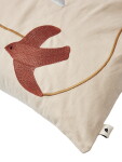 Ferm Living Povlak na polštář s výšivkou Swif Bird 40 × 60 cm, multi barva, textil