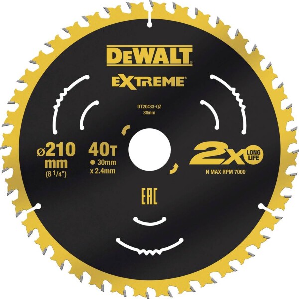DEWALT DT20433-QZ pilový kotouč 210 x 30 x 2.4 mm Počet zubů (na palec): 40 1 ks