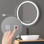 REA - Zrcadlo LED 50cm MMJ BRUSH SILVER HOM-06549