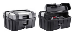 Trk46Pack2 sada 2 kufrů Givi Trk 46N Trekker černý s hliníkovým víkem (Monokey) se stejným zámkem