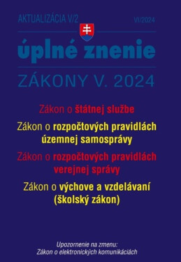 Aktualizácia V/2 2024 štátna služba, informačné technológie verejnej správy