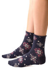 Ponožky Steven art.099 Zimní vzor netlačený 35-40 růžová/lurex 35-37