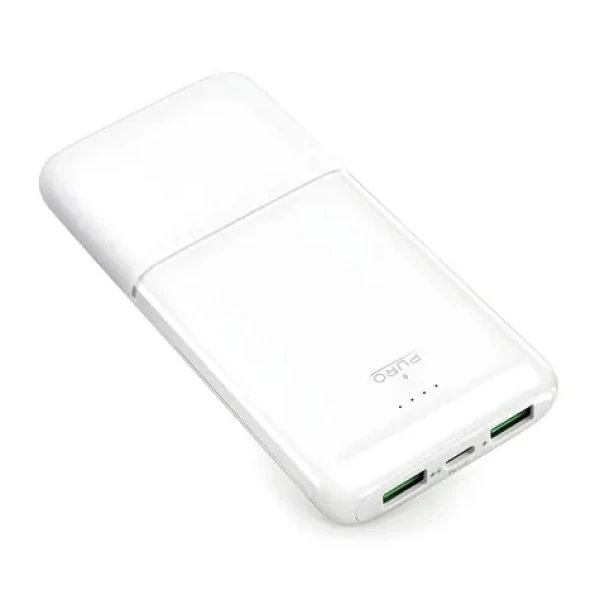 Puro DAILY 10 PLUS bílá / Powerbanka / 10000 mAh / 2x USB-A / USB-C / 22.5W (PUFCBB100P3WHI)
