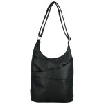 Moderní dámská koženková crossbody kabelka Sylvie, černá