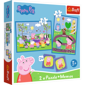 Puzzle Prasátko Pepa 2v1 + pexeso