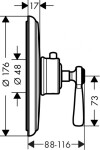 AXOR - Montreux Termostatická baterie Highflow pod omítku, chrom 16824000