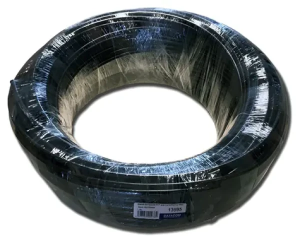 DATACOM FTP drát CAT6 100m černá / Síťový kabel / PE / venkovní / cívka (13595)