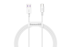 Baseus napájecí kabel CATYS-02 USB-A na USB-C 66W - 1 metr, bílý