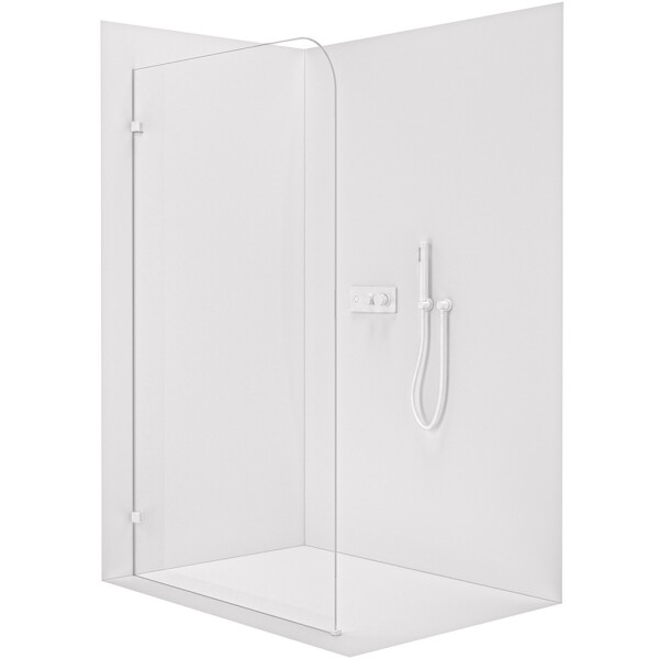 CERANO Sprchová zástěna Walk-in Orbis L/P - 8 mm - bílá matná, transparentní sklo - 80x200 cm