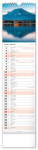 Nástěnný kalendář vázankový/kravata 2026 NOTIQUE - Krajina, 12 x 48 cm
