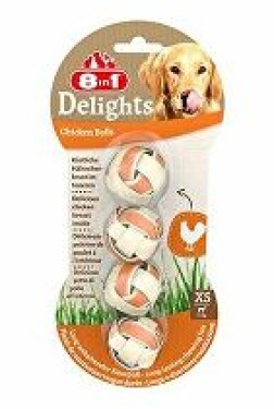 Pochoutka 8in1 Delights Meaty Chewy Balls XS/4ks