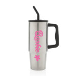 BARBIE - stříbrný cestovní termohrnek 900 ml