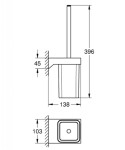 GROHE - Selection Cube Souprava na čištění toalety, chrom 40857000