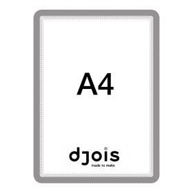 Djois samolepicí rámeček - Magneto, A4, šedý, 2 ks