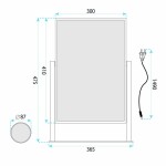REA - Zrcadlo LED LUMI White 30x40cm HOM-01800