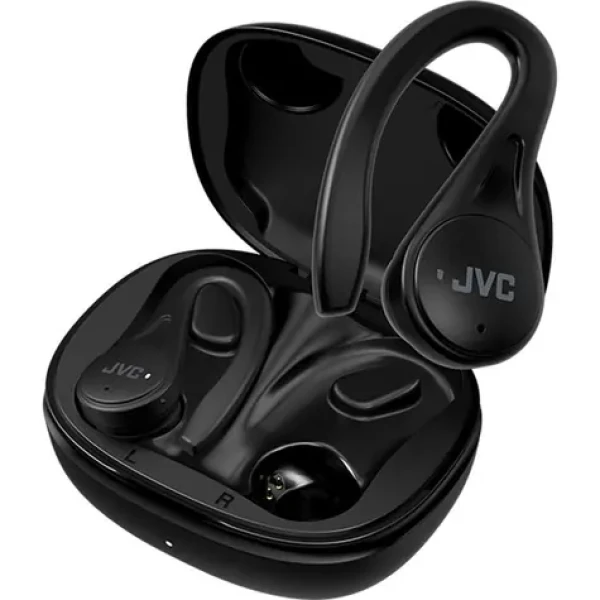 JVC HA-EC25TBU černá / Bezdrátová sluchátka s mikrofonem / Bluetooth 5.1 / IPX5 / Nabíjecí pouzdro