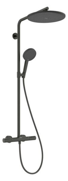 HANSGROHE - Raindance Alive S Puro Sprchový set s termostatem, průměr 30 cm, 3 proudy, EcoSmart+, kartáčovaný černý chrom 24594340