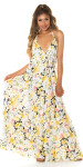Amazing summer neck maxi dress with floral print barva velikost