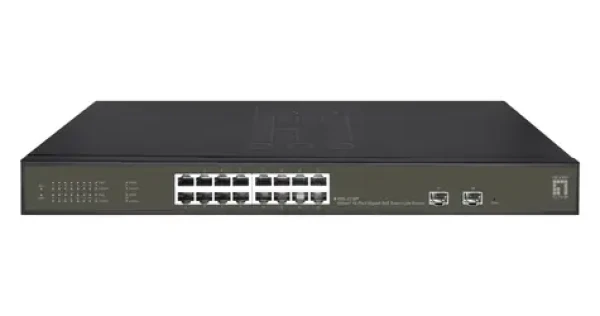 LevelOne Hilbert GES-2118P / Switch / Managed / 16x GE PoE+ / 2x SFP / 230W PoE / 19" (GES-2118P)