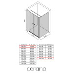 CERANO - Sprchový kout Antelo L - L/P - 6 mm - chrom, transparentní sklo - 76x100 - otočný CER-666793