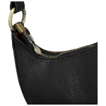 Luxusní dámská kožená kabelka na rameno Delami Vera Pelle Venny, černá