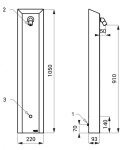 SANELA - Nerezové sprchové panely Nerezový sprchový panel s elektronikou ALS pro 1 druh vody, 24 V DC SLSN 01E