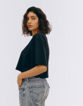 Tričko Organic Basics True Boxy Crop Tee Black