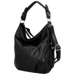 Stylová dámská koženková kabelka na rameno Tripa, černá