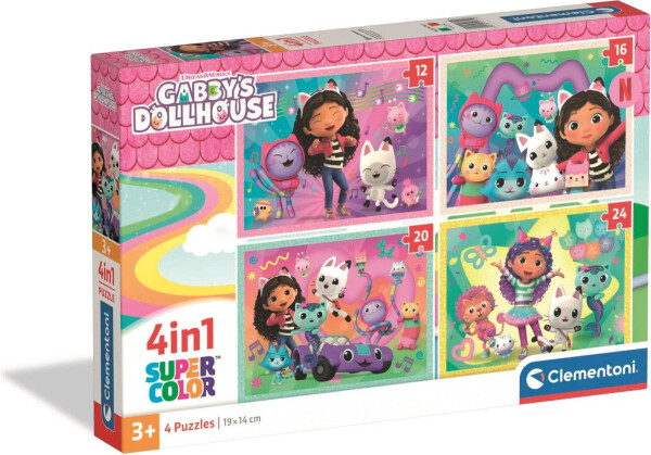 Puzzle Gábinin kouzelný domek 4v1 (12+16+20+24 dílků)