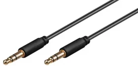 MicroConnect Slim audio kabel 3-pin Jack 3.5mm - Jack 3.5mm 5m černá (AUDLL5)